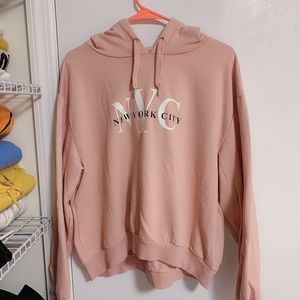 Dusky Pink H&M Cropped Hoodie